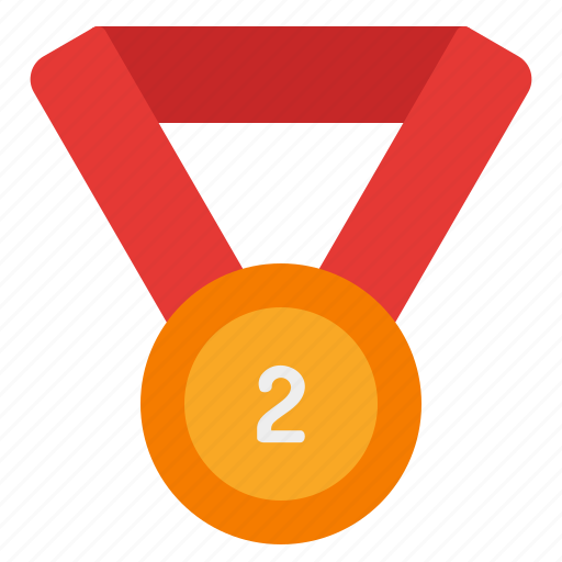 Medal, award, winner, badge, second, achievement, prize icon - Download on Iconfinder