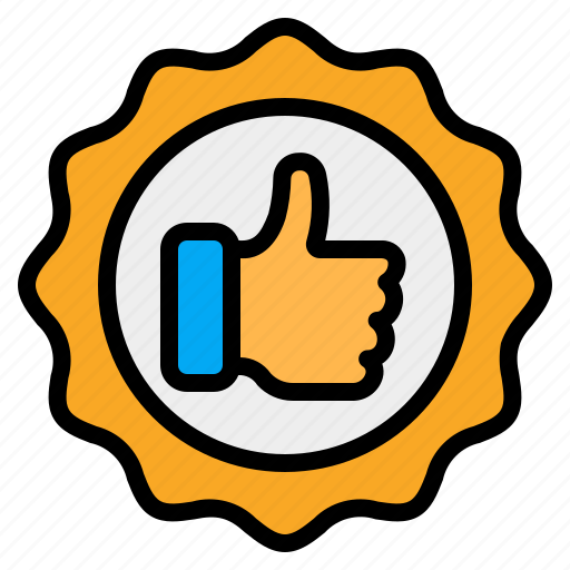 Badge, award, medal, achievement, ribbon, success, thumb up icon - Download on Iconfinder