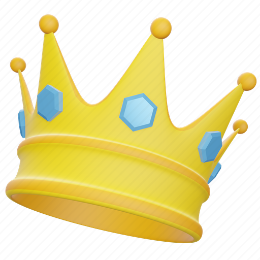 Medal, king, winner, prize, reward, achievement, crown 3D illustration - Download on Iconfinder
