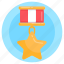 army badge, star emblem, achievement, prize, honor 