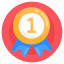 honor, 1st position badge, achievement, reward, prize 