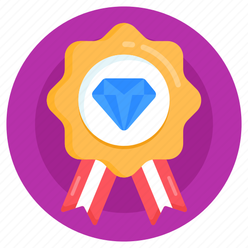 Quality badge, premium quality badge, diamond badge, honor, prize icon - Download on Iconfinder