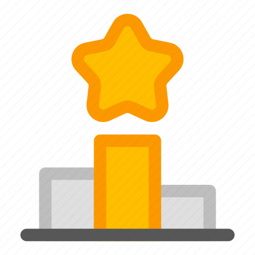 Podium, star, rank, first place icon - Download on Iconfinder