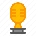trophy, microphone, record, mic