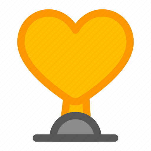 Trophy, heart, love, achievement, gold icon - Download on Iconfinder