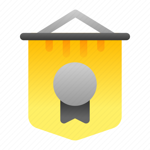Banner, medal, gold, badge icon - Download on Iconfinder
