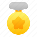 medal, star, ribbon, gold, badge