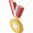award, isometric, medal
