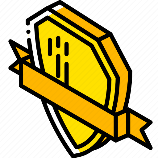Award, awards, iso, isometric, ribbon, shield icon - Download on Iconfinder