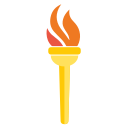champion, prize, winner, torch