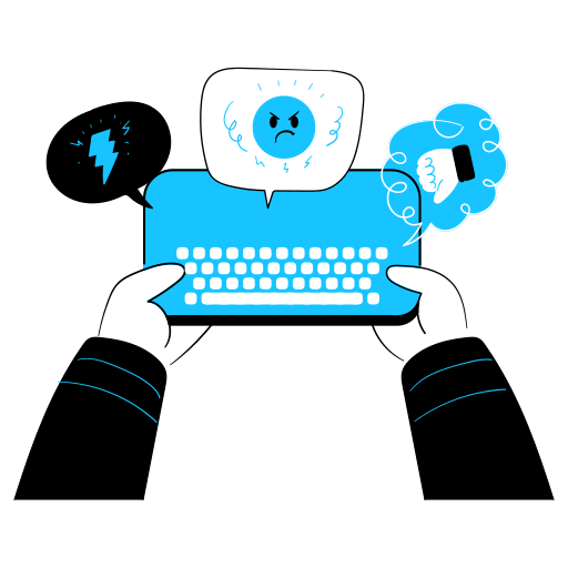 Communication, typing, type, keyboard, social, emoticon, emoji illustration - Free download