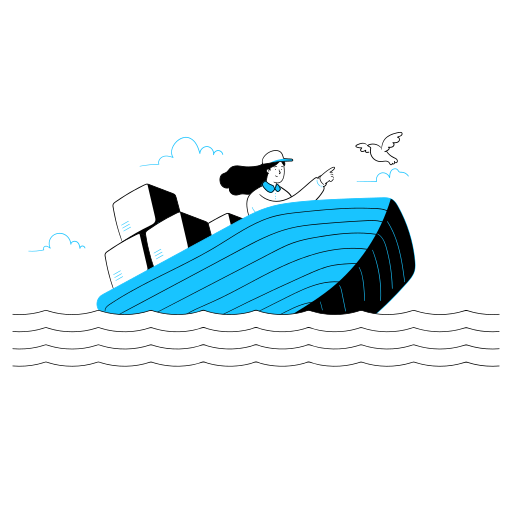 Delivery, express, ship, boat, deliver, logistic, e illustration - Free download