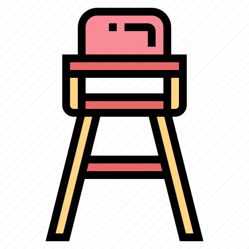 Baby, chair, feeding, furniture, high icon - Download on Iconfinder