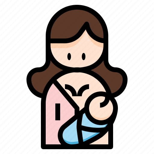 Baby, breast, breastfeeding, feeding, milk, mother icon - Download on Iconfinder