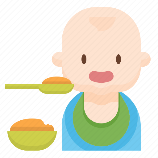 Baby, eating, feeding, first, food, solids icon - Download on Iconfinder