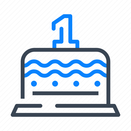 Birthday, cake, one, baby, child, anniversary icon - Download on Iconfinder