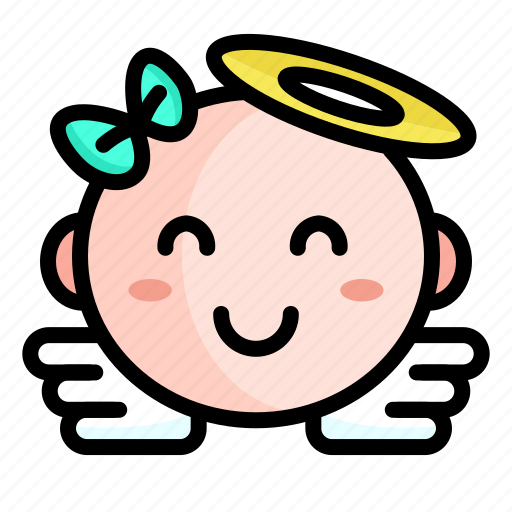 Baby, angel, child, babies, kidscute, smile, face icon - Download on Iconfinder