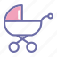 baby, born, girl, pink, stroller 