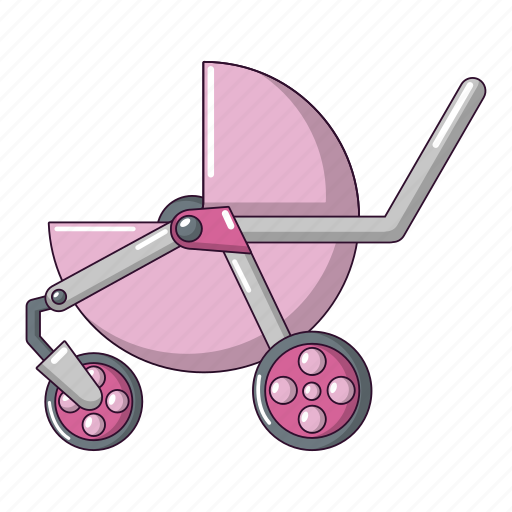 Baby, born, carriage, cartoon, modern, object, white icon - Download on Iconfinder