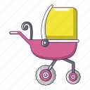 baby, born, carriage, cartoon, object, tricycles, white