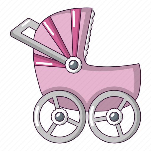 Baby, born, carriage, cartoon, object, white icon - Download on Iconfinder
