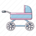 baby, born, carriage, cartoon, childhood, object, white