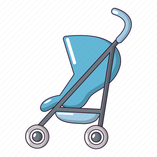 Baby, born, carriage, cartoon, childhood, object, white icon - Download on Iconfinder