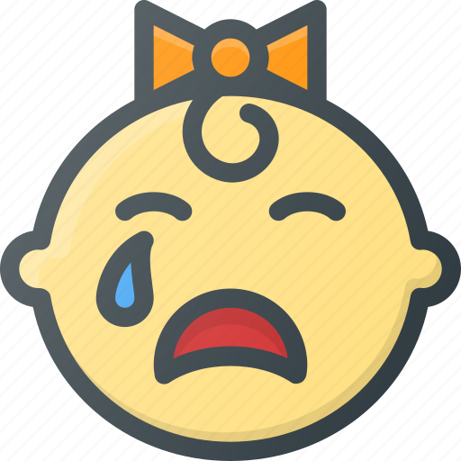 Baby, child, children, cry, crying, face, girl icon - Download on Iconfinder