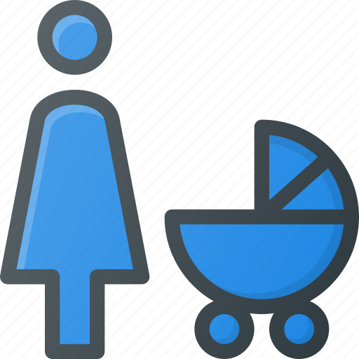 Baby, child, children, pram, woman icon - Download on Iconfinder
