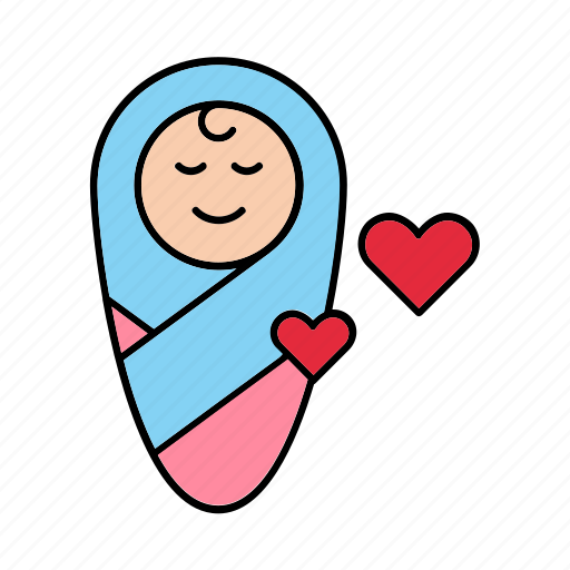 Baby, born, newborn, child, cute, cartoon icon - Download on Iconfinder