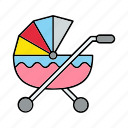 baby, carriage, cart, stroller, kid, child