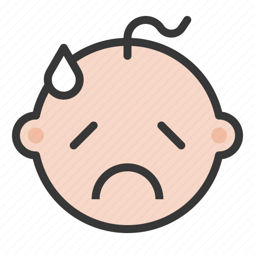Baby, emoji, emoticon, expression, sad, worried icon - Download on Iconfinder