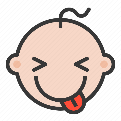 Baby, emoji, emoticon, expression, naughty icon - Download on Iconfinder