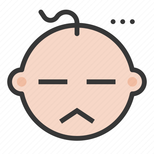 Baby, bored, emoji, emoticon, expression, meh icon - Download on Iconfinder