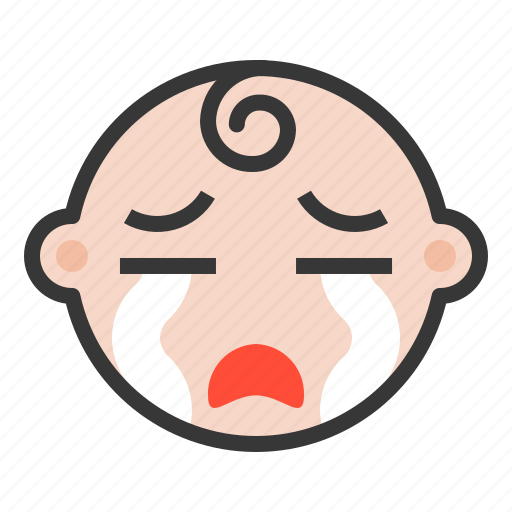 Baby, cry, emoji, emoticon, expression, sad icon - Download on Iconfinder