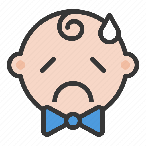 Baby, emoji, emoticon, expression, sad, sweat, worry icon - Download on Iconfinder