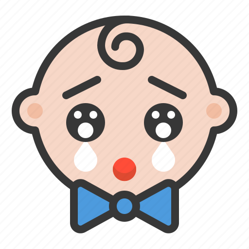Baby, cry, emoji, emoticon, expression, impressed icon - Download on Iconfinder