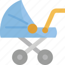 carriage, baby, stroller, wheel, transportation