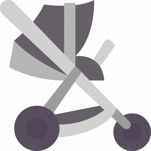 Stroller, baby, carriage, trolley, pushing icon - Download on Iconfinder