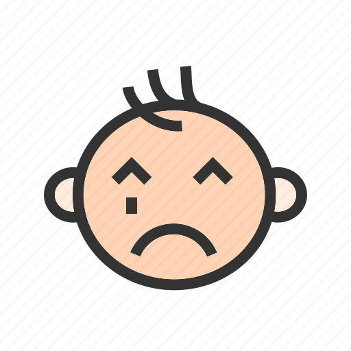 Baby, child, cry, crying, cute, face, small icon - Download on Iconfinder