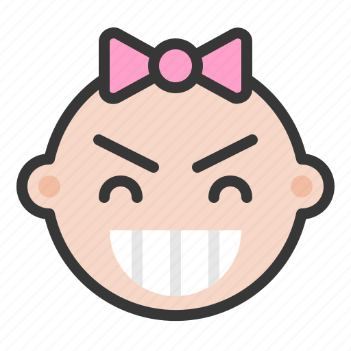 Baby, emoji, emoticon, expression, satisfied icon - Download on Iconfinder