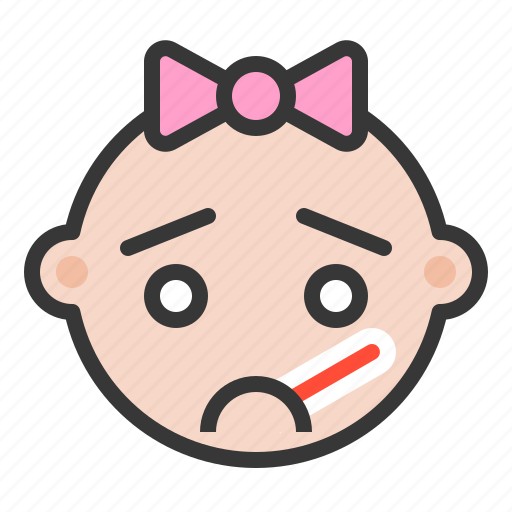 Baby, emoji, emoticon, expression, ill, sick icon - Download on Iconfinder