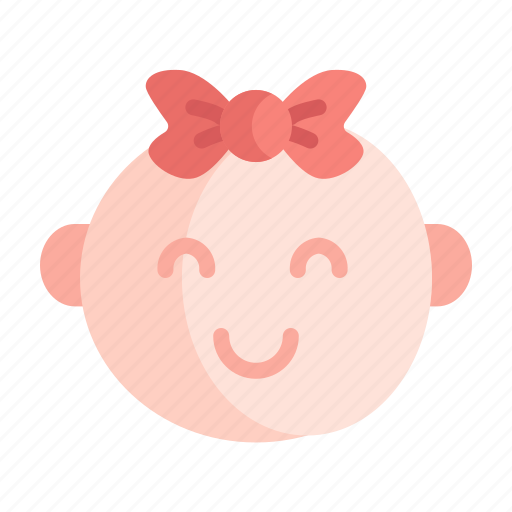 Baby, cartoon, cute, girl, smile icon - Download on Iconfinder