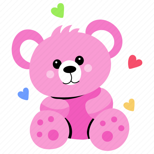 Soft toy, stuffed toy, teddy bear, plaything, bear sticker - Download on Iconfinder