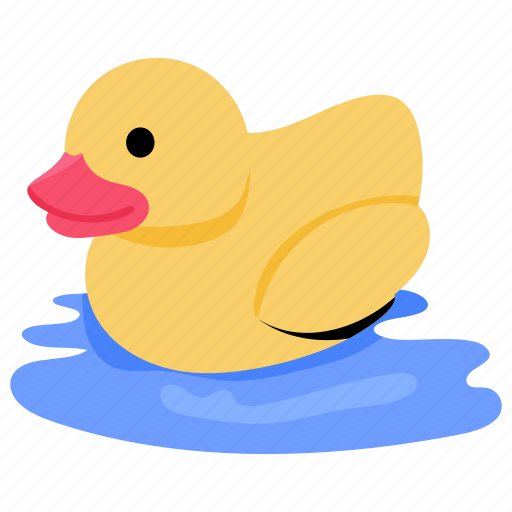 Duckling, rubber duck, pool duck, toy duck, plaything sticker - Download on Iconfinder