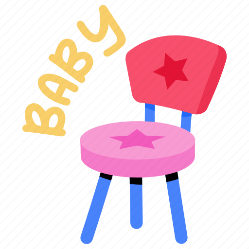 Chair, settee, seat, baby chair, armless chair sticker - Download on Iconfinder