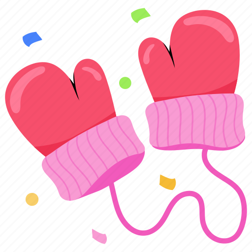 Mitts, mitten, baby gloves, winter gloves, apparel sticker - Download on Iconfinder