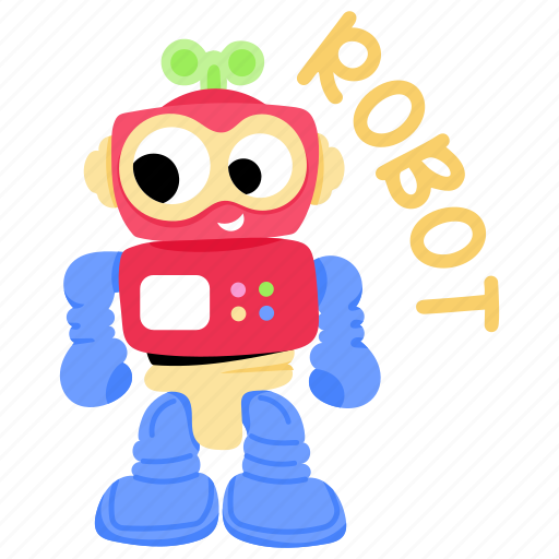 Bot, toy robot, baby robot, toy, plaything sticker - Download on Iconfinder