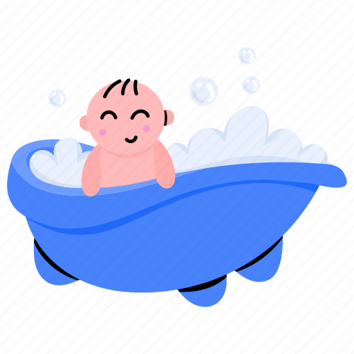 Baby shower, baby bath, baby tub, bathtub, tub sticker - Download on Iconfinder