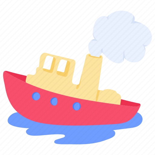Boat, ship, vessel, toy boat, plaything sticker - Download on Iconfinder